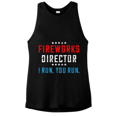 Fireworks Director If I Run You Run Ladies PosiCharge Tri-Blend Wicking Tank