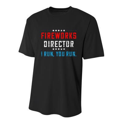 Fireworks Director If I Run You Run Youth Performance Sprint T-Shirt