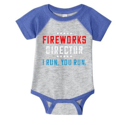 Fireworks Director If I Run You Run Infant Baby Jersey Bodysuit