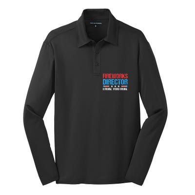 Fireworks Director I Run You Run Funny 4th Of July Silk Touch Performance Long Sleeve Polo