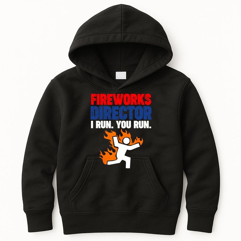 Fireworks Director I Run You Run Kids Hoodie