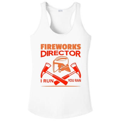 Fireworks Director I Run You Run Ladies PosiCharge Competitor Racerback Tank