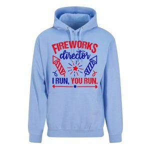 Fireworks Director I Run You Run 4th Of July Usa Unisex Surf Hoodie