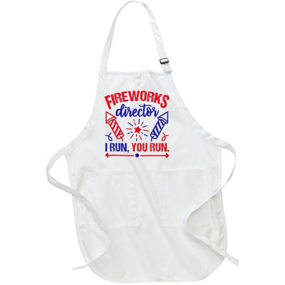 Fireworks Director I Run You Run 4th Of July Usa Full-Length Apron With Pockets