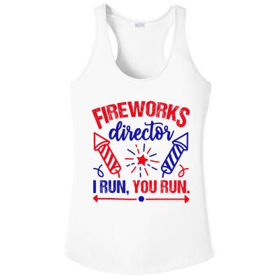 Fireworks Director I Run You Run 4th Of July Usa Ladies PosiCharge Competitor Racerback Tank