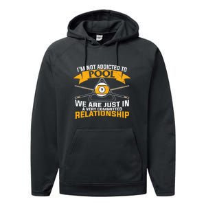 Father's Day I'm Not Addicted To Pool Player Gift For Dad Performance Fleece Hoodie