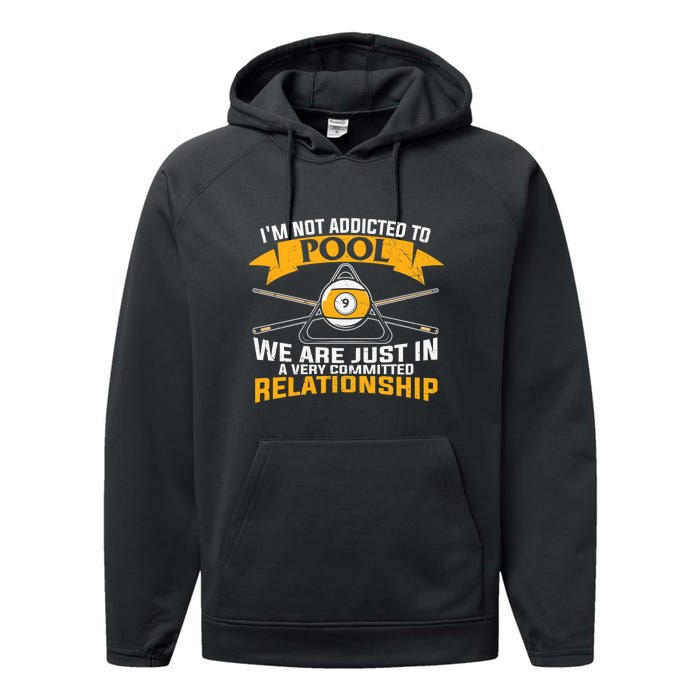 Father's Day I'm Not Addicted To Pool Player Gift For Dad Performance Fleece Hoodie