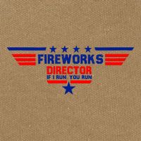 Fireworks Director If I Run You Run Cotton Canvas Backpack