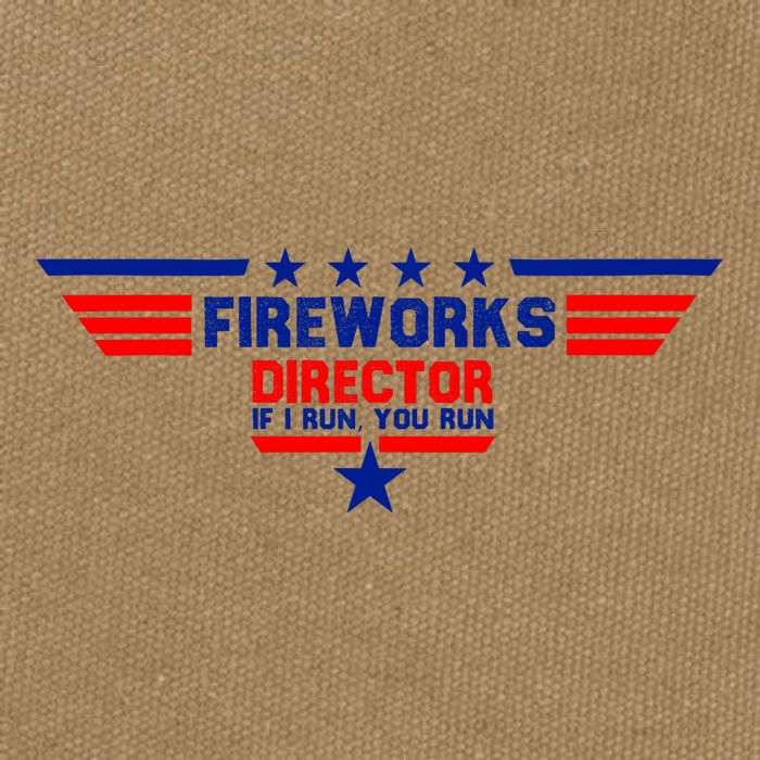 Fireworks Director If I Run You Run Cotton Canvas Backpack