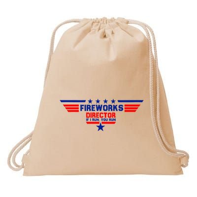 Fireworks Director If I Run You Run Drawstring Bag