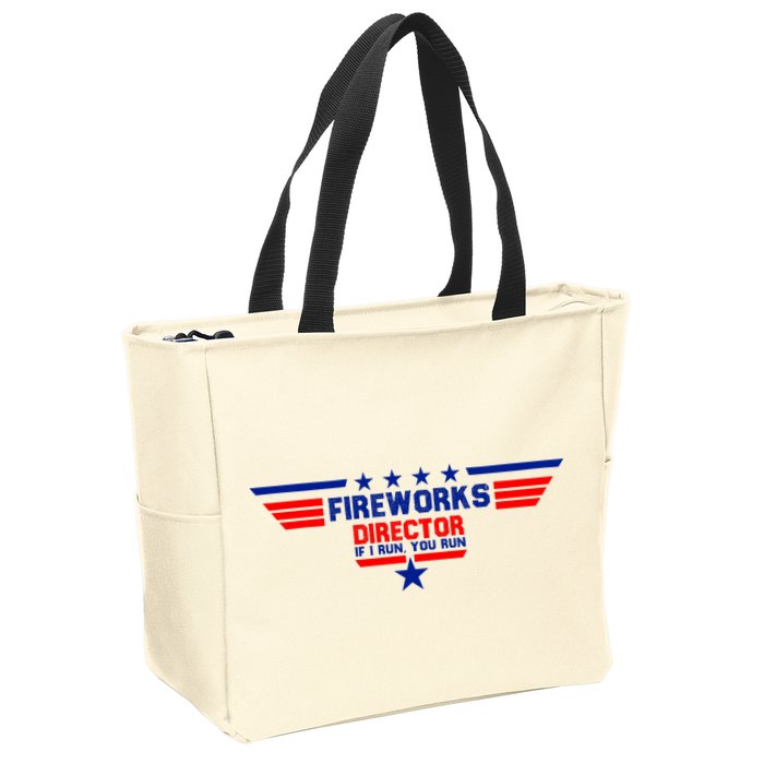 Fireworks Director If I Run You Run Zip Tote Bag