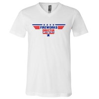 Fireworks Director If I Run You Run V-Neck T-Shirt