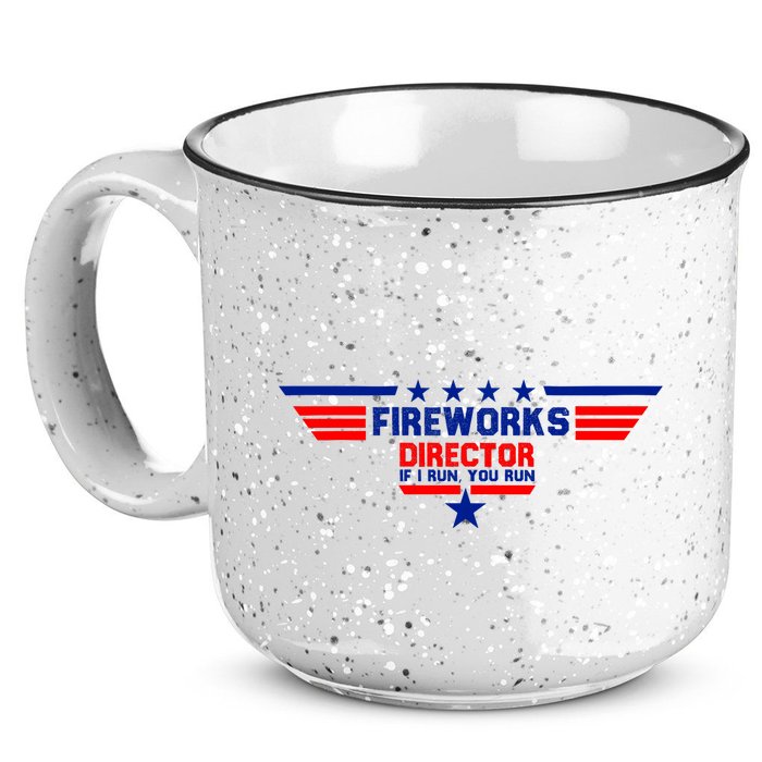 Fireworks Director If I Run You Run 15oz Campfire Ceramic Mug