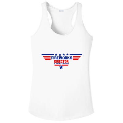 Fireworks Director If I Run You Run Ladies PosiCharge Competitor Racerback Tank