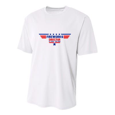 Fireworks Director If I Run You Run Youth Performance Sprint T-Shirt