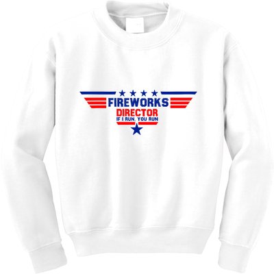 Fireworks Director If I Run You Run Kids Sweatshirt