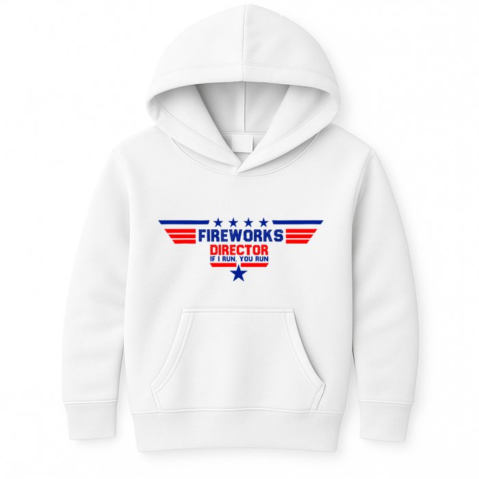 Fireworks Director If I Run You Run Kids Hoodie