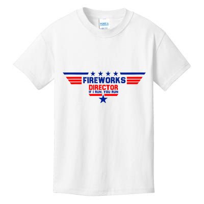 Fireworks Director If I Run You Run Kids T-Shirt