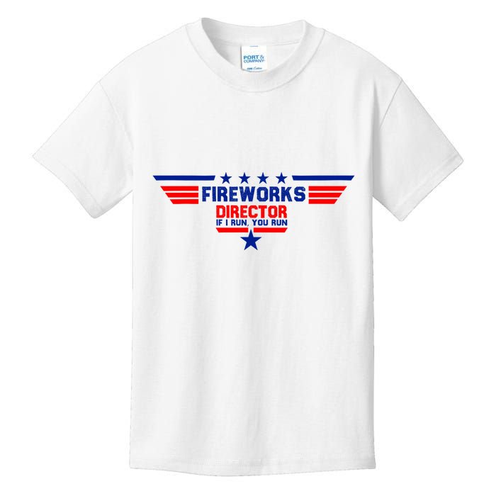 Fireworks Director If I Run You Run Kids T-Shirt