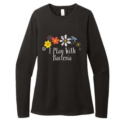 Flowers Drawing I Play With Bacteria Funny 2024 Saying Womens CVC Long Sleeve Shirt