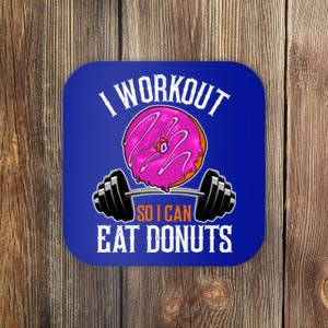 Funny Doughnut I Workout So I Can Eat Donuts Fitness Gym Great Gift Coaster