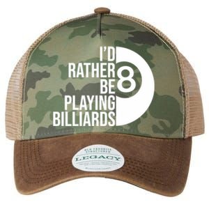 Father's Day I'd Rather Be Playing Billiards Perfect 8 Ball Gift For Dad Legacy Tie Dye Trucker Hat