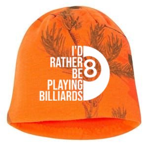 Father's Day I'd Rather Be Playing Billiards Perfect 8 Ball Gift For Dad Kati - Camo Knit Beanie