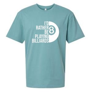 Father's Day I'd Rather Be Playing Billiards Perfect 8 Ball Gift For Dad Sueded Cloud Jersey T-Shirt