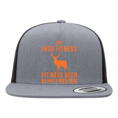 Fitness Deer in my Freezer Deer Deer Hunting Flat Bill Trucker Hat