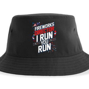 Fireworks Director I Run You Run 4th Of July Independence Sustainable Bucket Hat