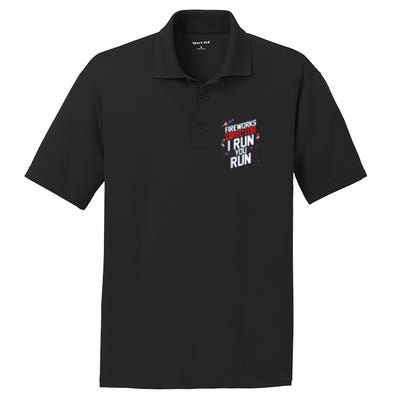 Fireworks Director I Run You Run 4th Of July Independence PosiCharge RacerMesh Polo