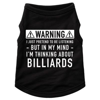 Father's Day I'm Thinking About Billiards Pool Player Gift For Dad Doggie Tank