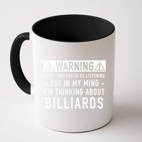 Father's Day I'm Thinking About Billiards Pool Player Gift For Dad Mug