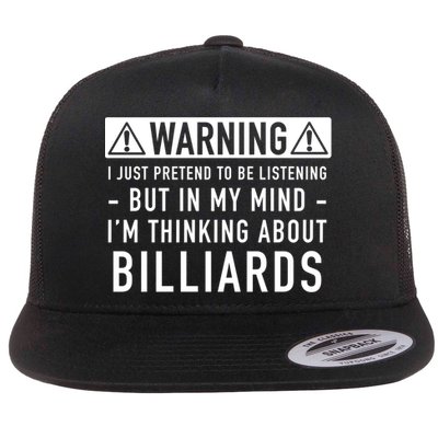 Father's Day I'm Thinking About Billiards Pool Player Gift For Dad Flatbill Hat