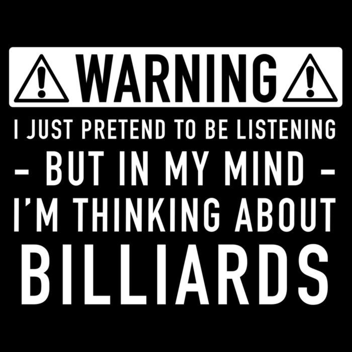 Father's Day I'm Thinking About Billiards Pool Player Gift For Dad Flat Bill Trucker Hat