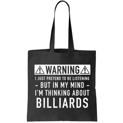Father's Day I'm Thinking About Billiards Pool Player Gift For Dad Bag