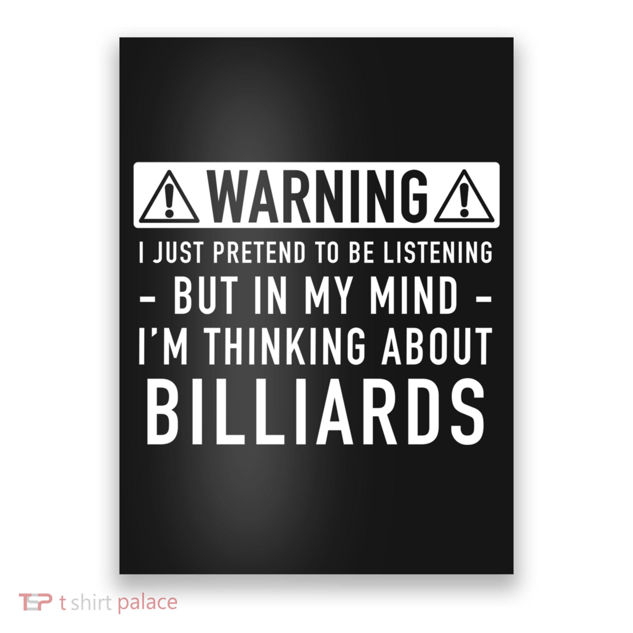 Father's Day I'm Thinking About Billiards Pool Player Gift For Dad Poster