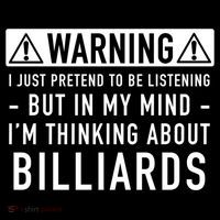 Father's Day I'm Thinking About Billiards Pool Player Gift For Dad Poster