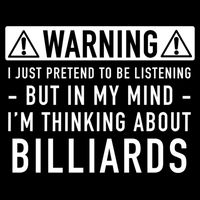 Father's Day I'm Thinking About Billiards Pool Player Gift For Dad Wool Snapback Cap