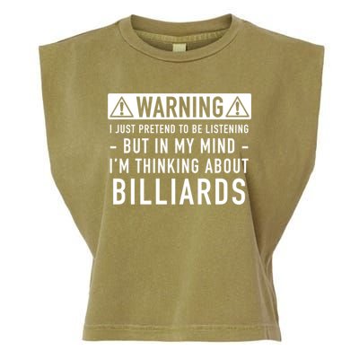 Father's Day I'm Thinking About Billiards Pool Player Gift For Dad Garment-Dyed Women's Muscle Tee