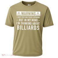 Father's Day I'm Thinking About Billiards Pool Player Gift For Dad Performance Shirt