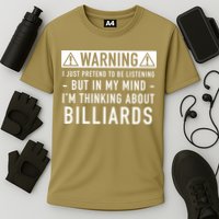 Father's Day I'm Thinking About Billiards Pool Player Gift For Dad Performance Shirt