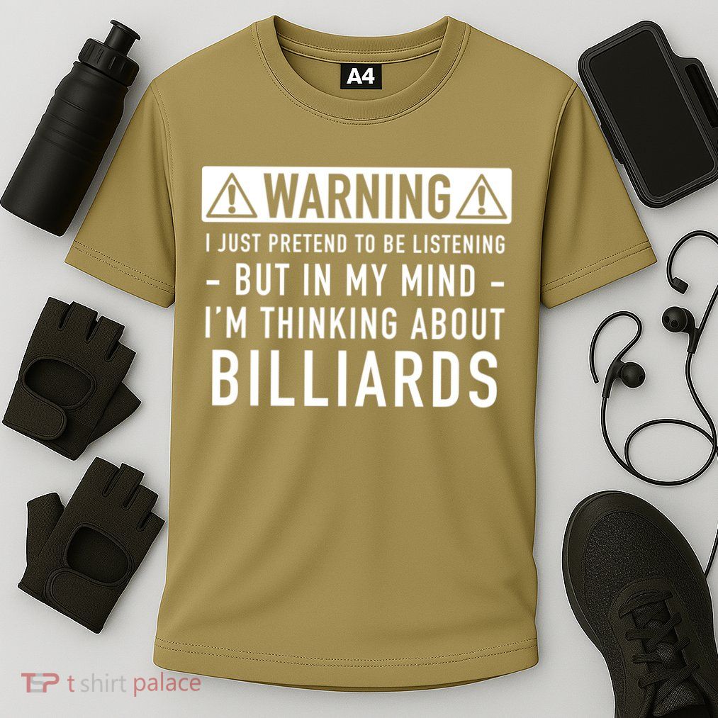 Father's Day I'm Thinking About Billiards Pool Player Gift For Dad Performance Shirt