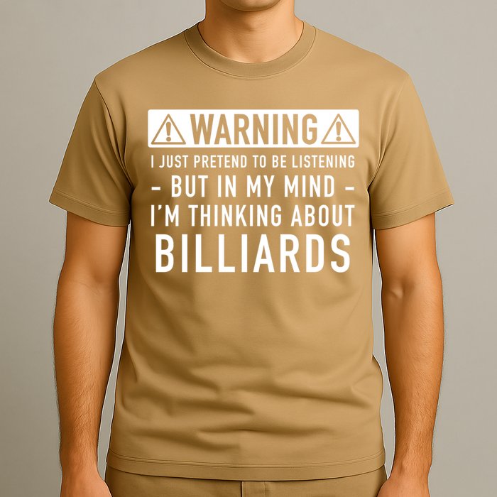 Father's Day I'm Thinking About Billiards Pool Player Gift For Dad T-Shirt