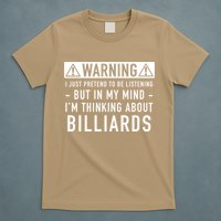 Father's Day I'm Thinking About Billiards Pool Player Gift For Dad T-Shirt