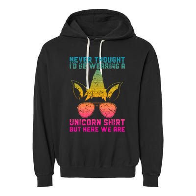 Fathers Day I Wear A Unicorn Dadacorn Garment-Dyed Fleece Hoodie