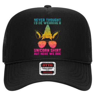 Fathers Day I Wear A Unicorn Dadacorn High Crown Mesh Back Trucker Hat