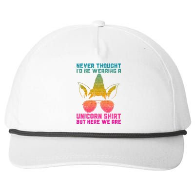 Fathers Day I Wear A Unicorn Dadacorn Snapback Five-Panel Rope Hat