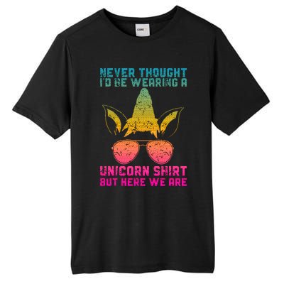 Fathers Day I Wear A Unicorn Dadacorn Tall Fusion ChromaSoft Performance T-Shirt