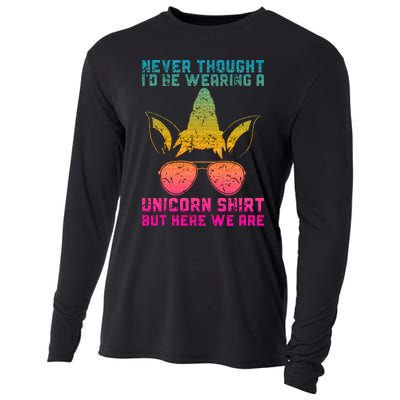 Fathers Day I Wear A Unicorn Dadacorn Cooling Performance Long Sleeve Crew